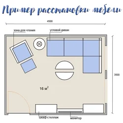 Xona o'lchamlari bilan kvartira dizayni