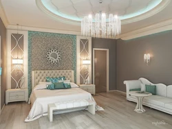 Beige Turquoise Bedroom Photo