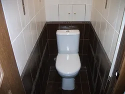 Toilet and bath in an ordinary apartment photo