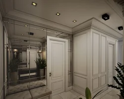 Hallway design in neoclassical style