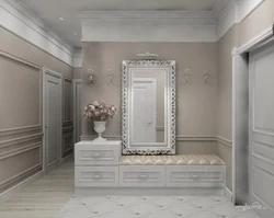 Hallway design in neoclassical style