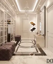 Hallway design in neoclassical style