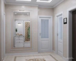 Hallway design in neoclassical style