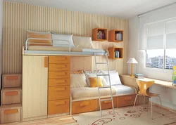 Room design children's bedroom all in one