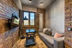 Mənzil fotoşəkilində loft divarları