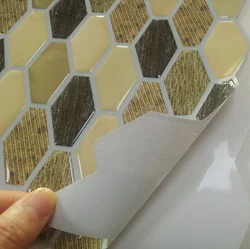 Self-adhesive panels for bathroom waterproof photo