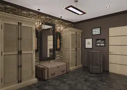 Loft style wardrobe in the hallway photo