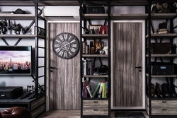 Loft style wardrobe in the hallway photo