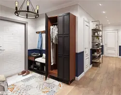 Koridor fotosuratidagi loft uslubidagi shkaf
