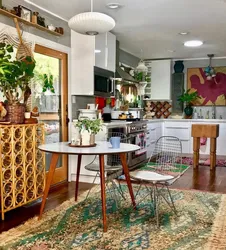 Mətbəx interyerində boho