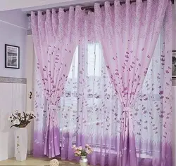 Тюль на окно гостиной дизайн фото