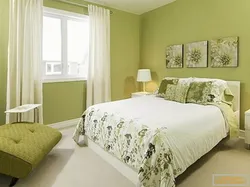 Bedroom interior in green tone photo