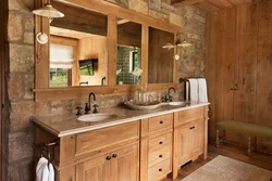 Photo Of A Bathtub In A Wooden Style