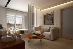 Design of a one-room apartment 36 sq m with a balcony