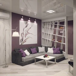 Lilac gray living room photo