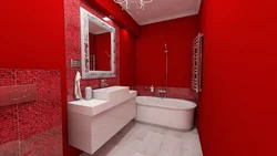 Ванна бөлмесінің дизайны қызыл және қара