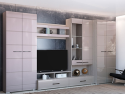 Modern glossy walls for the living room photo