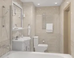 Combination With White Color In The Bathroom Interior