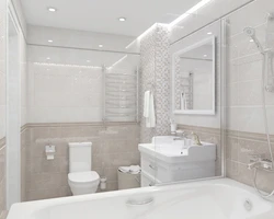 Combination With White Color In The Bathroom Interior