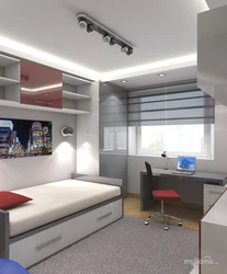 Bedroom design 9 sq m for a boy