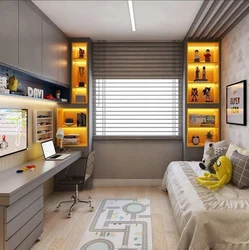Bedroom design 9 sq m for a boy