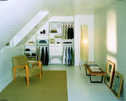 Dressing Room In The Attic With A Sloping Ceiling Photo