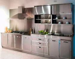 Photo of a silver kitchen