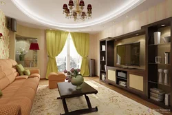 Interior of an ordinary apartment living room photo