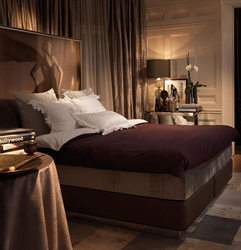 Bedroom in chocolate tones design