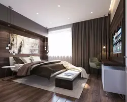 Bedroom in chocolate tones design