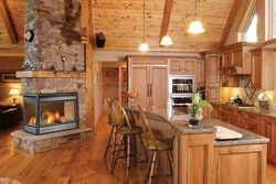 Kitchen design with stove heating