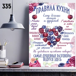 Oshxonaning Ichki Qismi Uchun Devorga Plakatlar