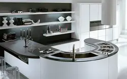 Дизайн кухни закругленной