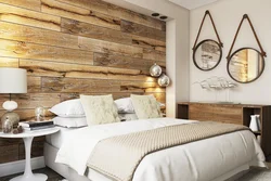 Bedroom Wall Made Of Wood Photo