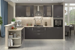 Combination of wenge in the kitchen interior