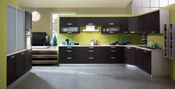 Combination of wenge in the kitchen interior