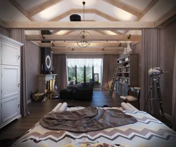Photo of a bedroom in a country house photo