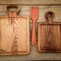 Wooden kitchen board photo
