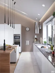 Modern kitchen interiors in the house