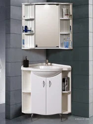 Corner bathroom cabinet photo
