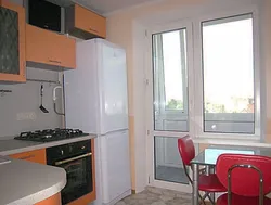 Kitchen design 7 square meters with balcony