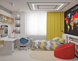 Bedroom interior walls for teenager