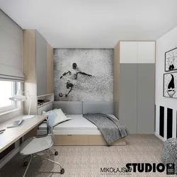 Bedroom interior walls for teenager