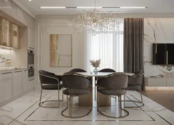 Modern combined kitchen photo