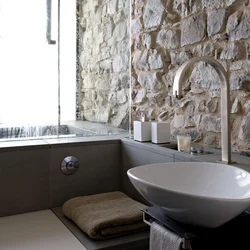 Stone bathroom photo finishing