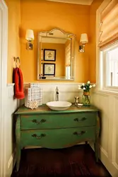 Bathroom with chest of drawers design