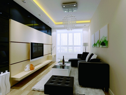 Straight living room design