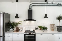 Kitchen design with pipe