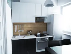 Kitchen design in a modern style in Khrushchev 6 sq.m.