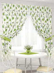 Gray Green Curtains For The Kitchen Photo